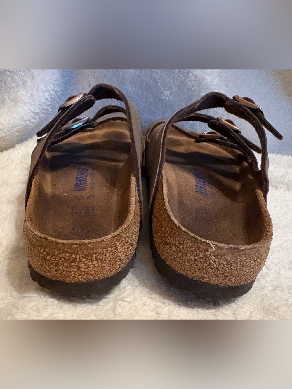 Women’s Birkenstock Florida Mauve Brown 3 Strap Sandals EU 37 US 7 EUC - Picture 6 of 8